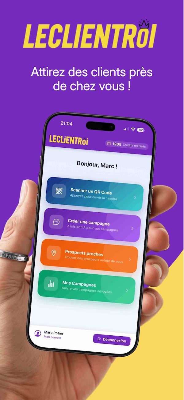 LeClientRoi - Local marketing mobile app iOS Android